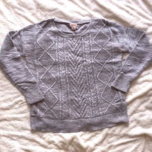 Sweater Grey cable knit sweater